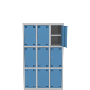 Skrinka výškovo delená s policou 9 dverová – výška 150 cm – šírka 90 cm
