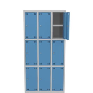Skrinka výškovo delená s policou 9 dverová – výška 180 cm – šírka 90 cm