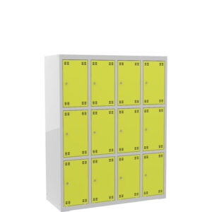 Skrinka výškovo delená 12 dverová – výška 150 cm - šírka 120 cm