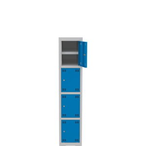 Skrinka výškovo delená s policou 4 dverová – výška 150 cm – šírka 30 cm